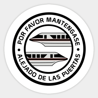 MonorailPorFavorBlack Sticker